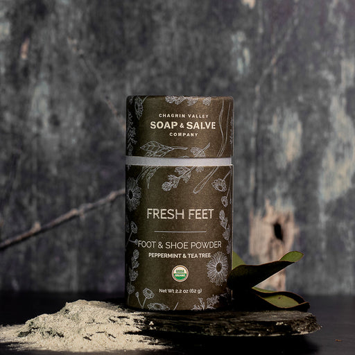 Chagrin Valley Soap & Salve Body Powder: Fresh Feet Foot Powder Foot Powder