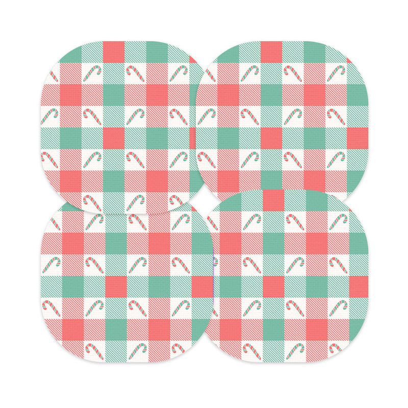Peelz Peppermint Plaid Overpatch Tape - Pump Peelz Patch Medical Tape