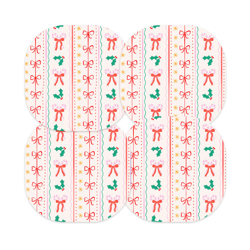 Peelz Holly Jolly Ribbon Overpatch Tape - Pump Peelz Patch Medical Tape