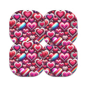 Peelz Sparkly Hearts Overpatch Tape - Pump Peelz Patch Medical Tape