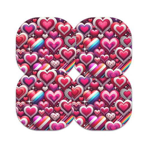 Peelz Sparkly Hearts Overpatch Tape - Pump Peelz Patch Medical Tape