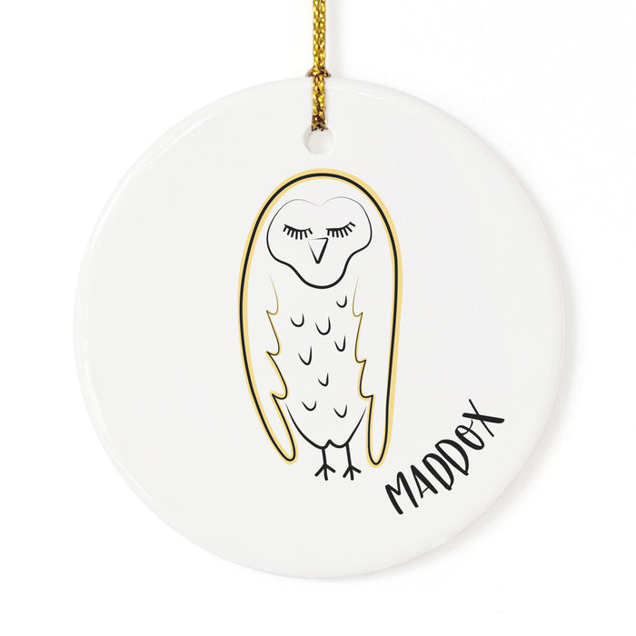 Personalized Name Owl Christmas Ornament by The Cotton & Canvas Co.