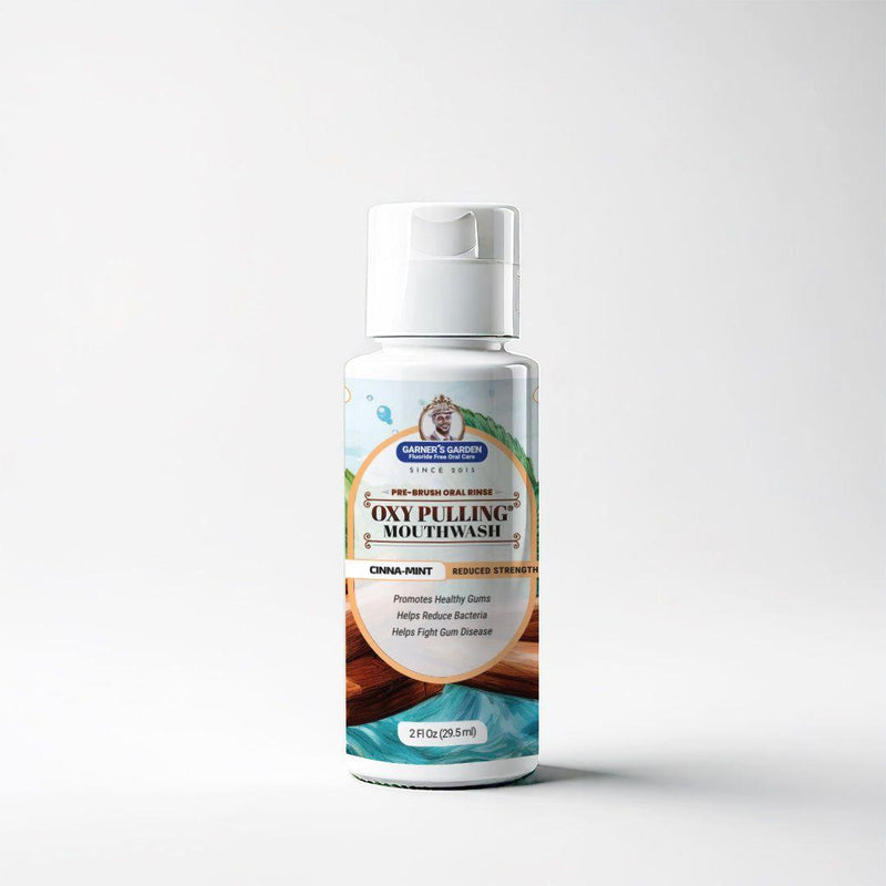 Garner's Garden Travel Sized Oxy Pulling Mouthwash | Activated Charcoal | H2O2 Oral Care