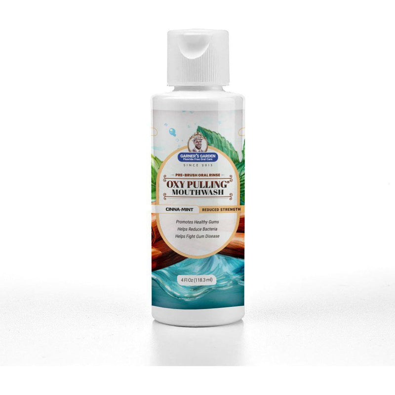 Garner's Garden Travel Sized Oxy Pulling Mouthwash | Activated Charcoal | H2O2 Oral Care