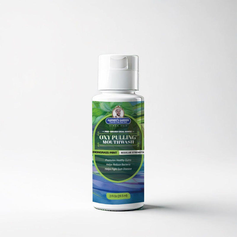 Garner's Garden Travel Sized Oxy Pulling Mouthwash | Activated Charcoal | H2O2 Oral Care