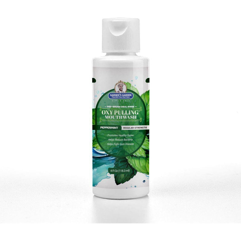 Garner's Garden Travel Sized Oxy Pulling Mouthwash | Activated Charcoal | H2O2 Oral Care