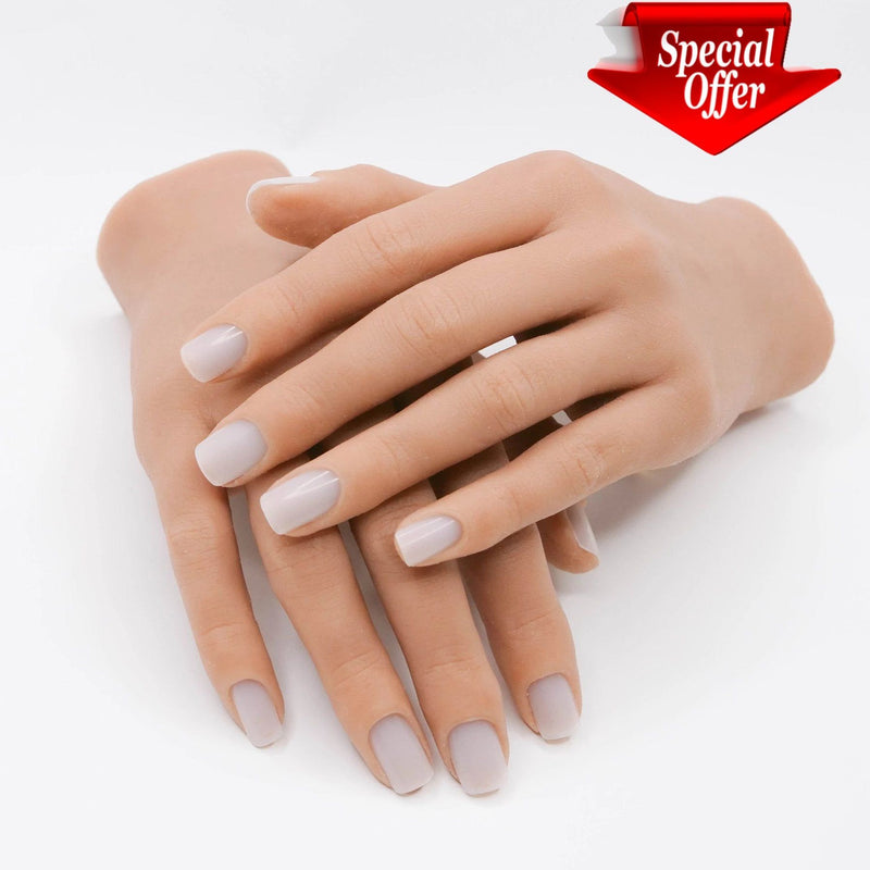 Red Iguana LLC Set of Two 2.0 Full Silicone Practice Hands (Left and Right) 2.0 Hand