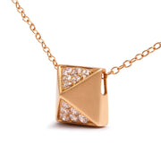 Bids.com 14K Yellow Gold 1/4 Cttw Diamond Matte Finished Pyramid Pendant Necklace (G-H Color, SI1-SI2 Clarity) - 18 Inches Necklaces