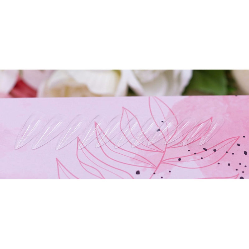 Red Iguana LLC Soft Gel Long Stiletto Tips / Full Cover Clear Nail Tips
