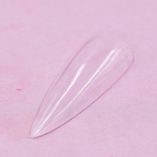 Red Iguana LLC Soft Gel Long Stiletto Tips / Full Cover Clear Nail Tips