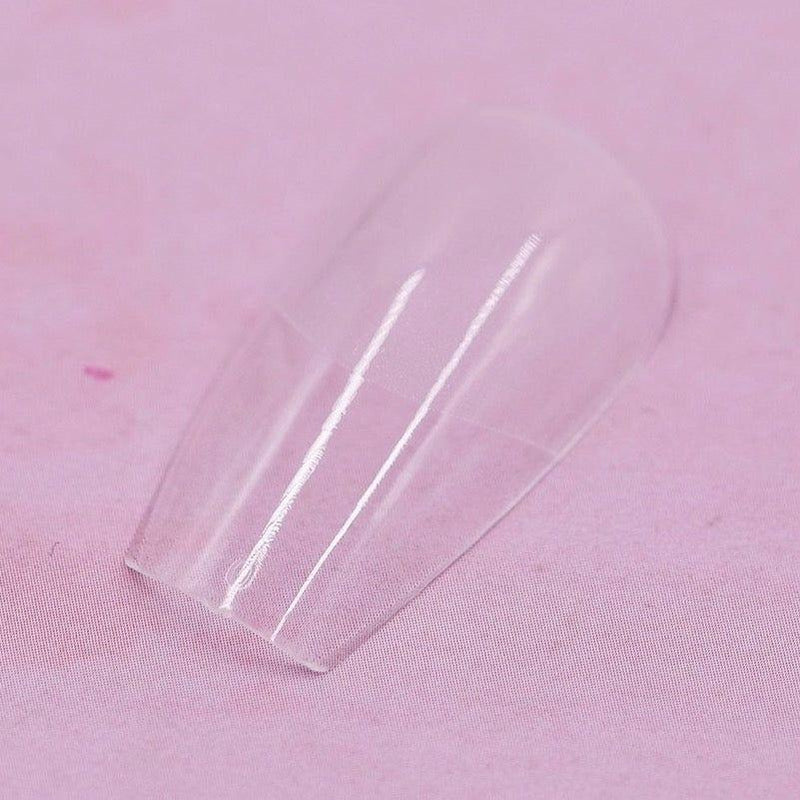 Red Iguana LLC Soft Gel Ballerina tips / Full Cover / Pre-Roughened Nail Tips