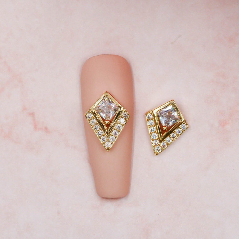 Red Iguana LLC Diamond Half Outline Charm #05 Charm