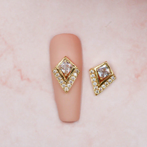 Red Iguana LLC Diamond Half Outline Charm #05 Charm