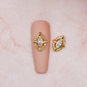 Red Iguana LLC 4 Point Oval Diamond Charm #07 Charm