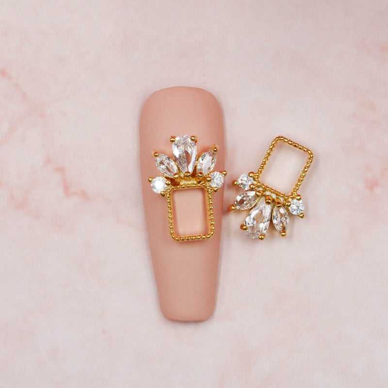 Red Iguana LLC Diamond Topped Square Charm #632 Charm