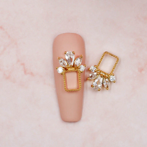 Red Iguana LLC Diamond Topped Square Charm #632 Charm