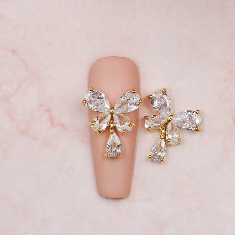 Red Iguana LLC Diamond Bow Charm #728 Charm