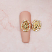 Red Iguana LLC Diamond Oval Outline Charm #108 Charm