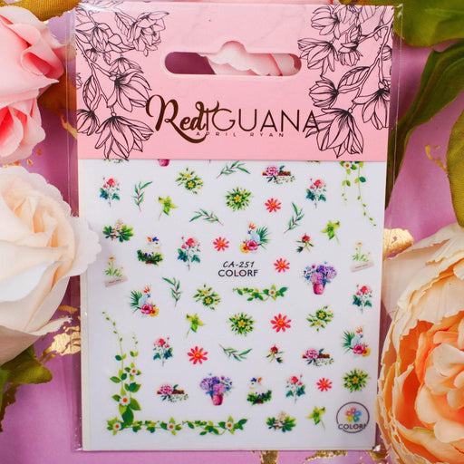 Red Iguana LLC Flowers Stickers (CA-251) Stickers