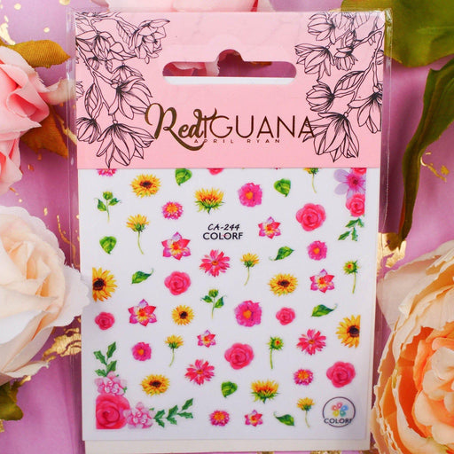 Red Iguana LLC Flowers Stickers (CA-244) Stickers