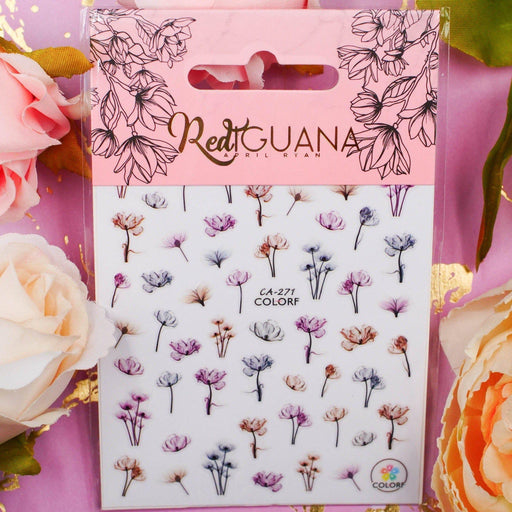 Red Iguana LLC Flowers Stickers (CA-271) Stickers