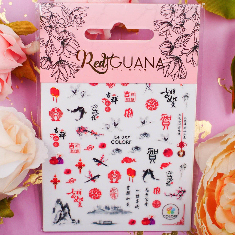 Red Iguana LLC Chinese Art Stickers (CA-235) Stickers