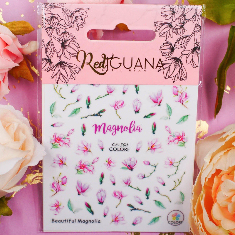 Red Iguana LLC Magnolia Flowers Stickers (CA-560) Stickers