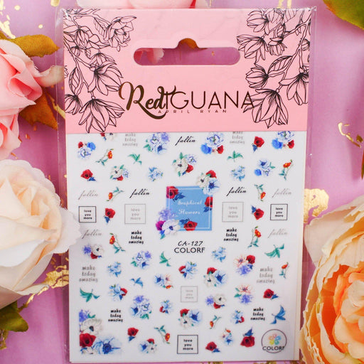 Red Iguana LLC Flowers Stickers (CA-127) Stickers