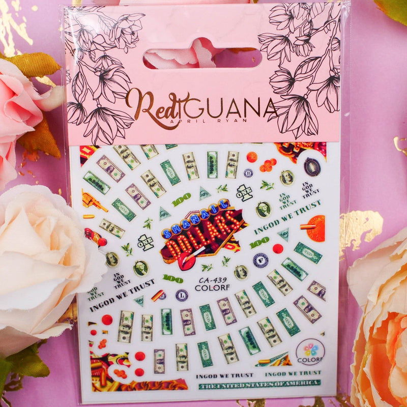 Red Iguana LLC Dollars Stickers (CA-439) Stickers