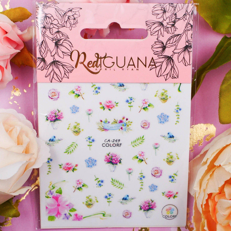 Red Iguana LLC Flowers Stickers (CA-249) Stickers