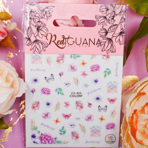 Red Iguana LLC Flowers Stickers (CA-423) Stickers