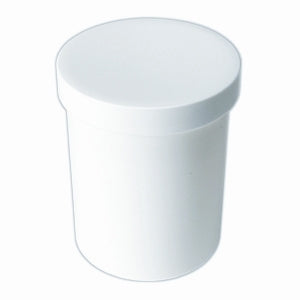 Plastic Ointment Jars with Molded White Caps (12 x 0.5 oz)