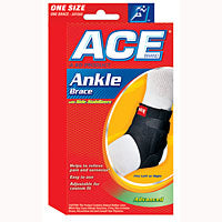 ACE ACE Ankle Brace with Side Stabilizers, Adjustable One Size, Breathable Support First Aid