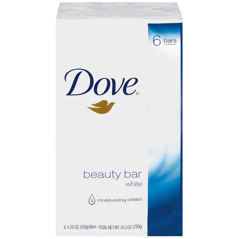 Dove Dove Original Beauty Bar Soap with 1/4 Moisturizing Cream, White, 6 Bars Bath & Body Lavender