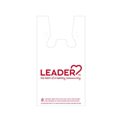 Leader Leader Plastic T-Shirt Carryout Bags, 12" x 7" x 23", 1,000 Count Bulk Case Paper & Plastic Shopping Bags