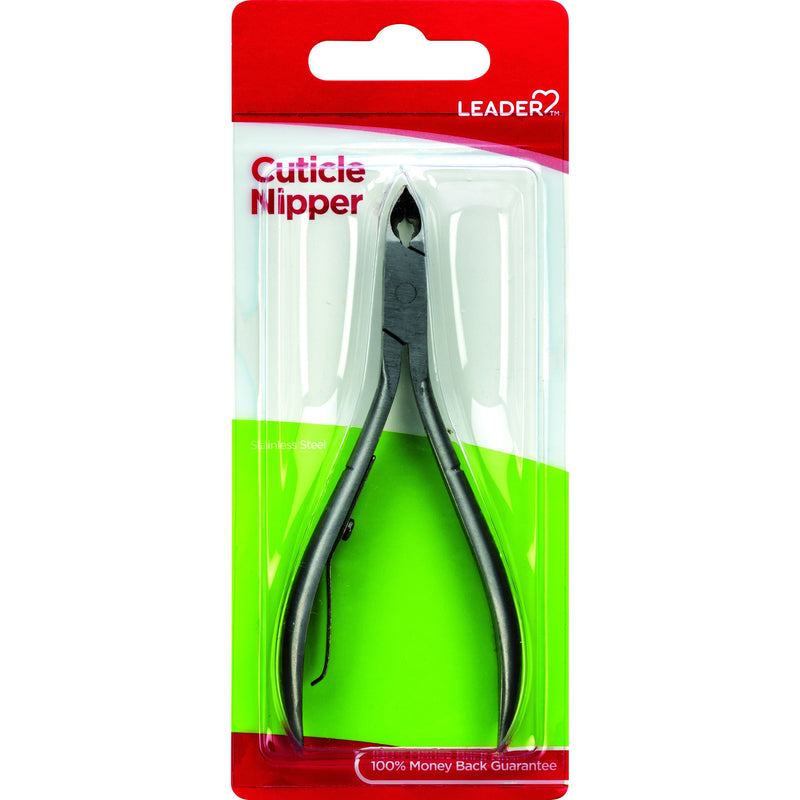 Leader Leader Cuticle Nipper - 1 Count - Heavy Duty Stainless Steel Nippers for Nail Care & Cuticle Removal Nail Tools