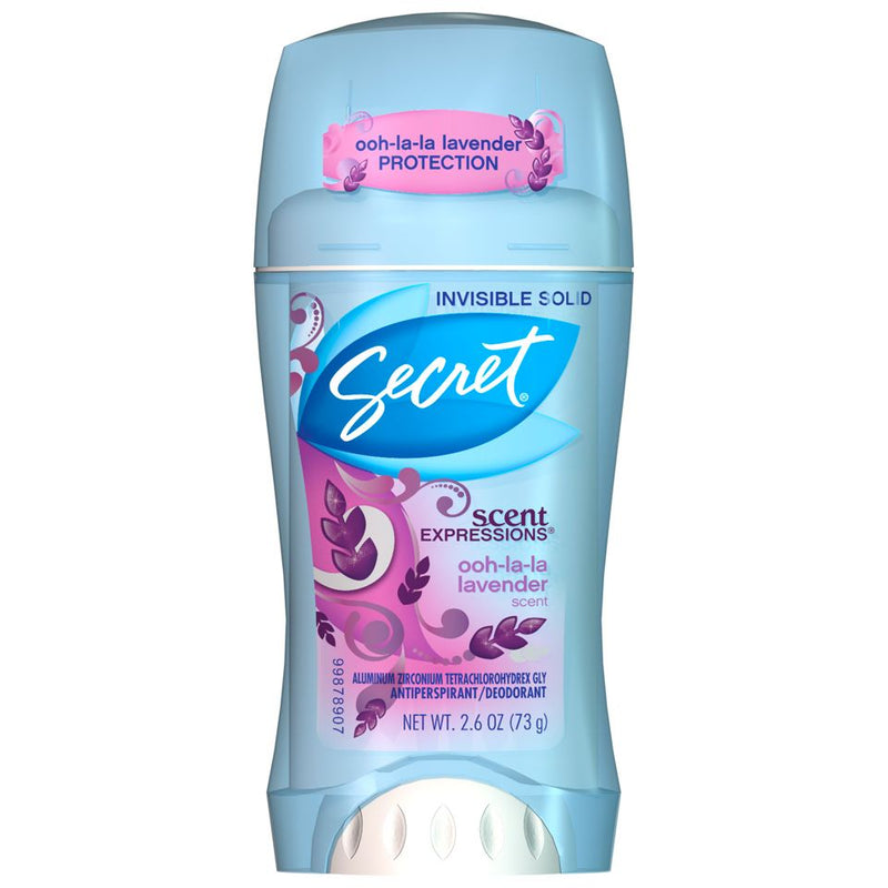 Secret Secret Fresh Invisible Solid Antiperspirant And Deodorant, Lavender Scent, 2.6 Oz Deodorant
