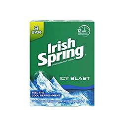 Irish Spring Irish Spring Icy Blast Deodorant Bar Soap, Cool Refreshment, 3.75 oz (8 Count Pack) Bar Soap