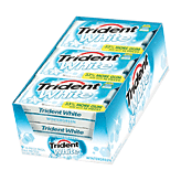 Trident White Sugar Free Gum – Wintergreen Flavor – 9 Packs of 16 Pieces (144 Total Pieces)
