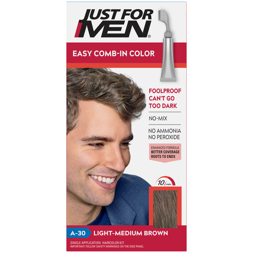 Just For Men Just For Men Easy Comb-In Color, Hair Coloring for Men with Comb Applicator 1.2 Oz Hair Color White Smoke