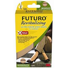 Futuro FUTURO Revitalizing Ultra Sheer Knee Highs for Women, Mild Compression 15-20 mmHg, Nude, Large, 1 Pair Health & Beauty