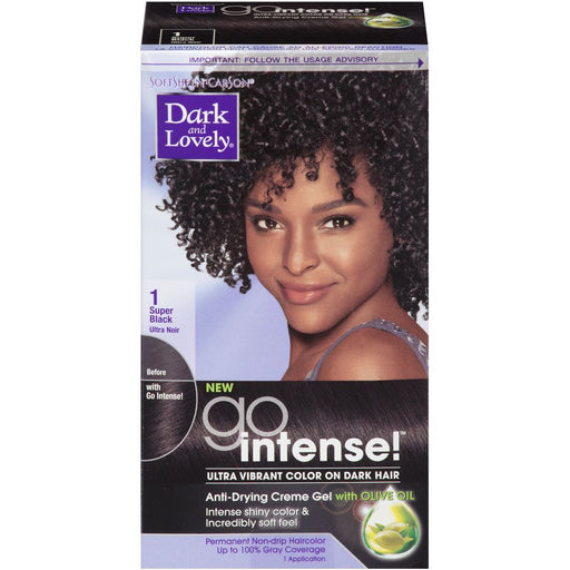 Dark & Lovely Dark and Lovely Go Intense Permanent Hair Color Super Black 1 Hair Color