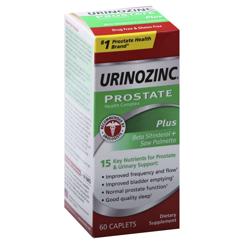 Urinozinc Urinozinc Prostate Plus with Beta-Sitosterol & Saw Palmetto – 60 Caplets Vitamins & Supplements