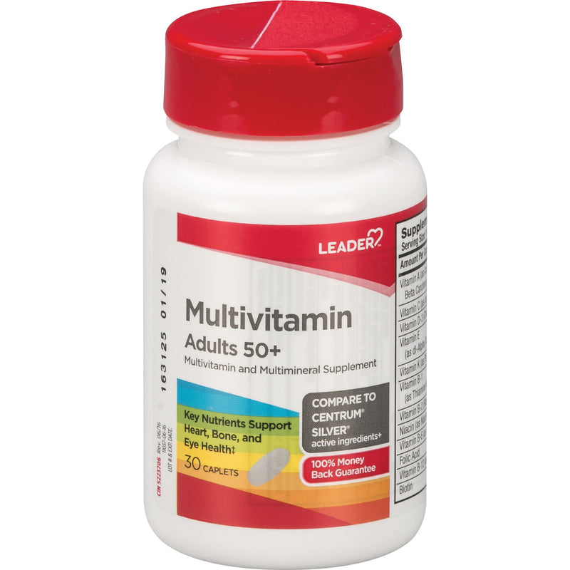 Leader Leader Adult 50+ Multivitamin, Complete Daily Health Supplement, 30 Caplets Vitamins & Supplements