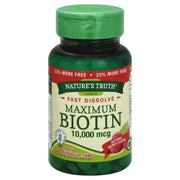 Nature's Truth Nature's Truth Tablets Fast Dissolve Maximum Natural Berry Flavor 10,000 Mcg Biotin Vitamins & Supplements