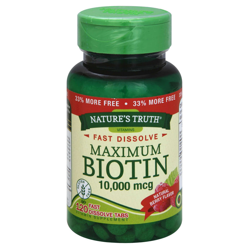 Nature's Truth Nature's Truth Tablets Fast Dissolve Maximum Natural Berry Flavor 10,000 Mcg Biotin Vitamins & Supplements