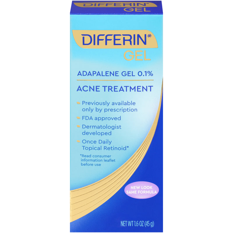 Differin Differin Adapalene Gel 0.1% Acne Treatment, Prescription Strength Retinoid, 1.6 oz Skin Care
