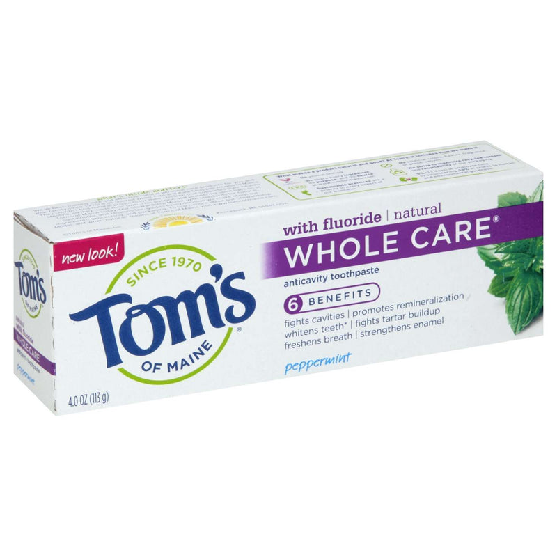 Tom's of Maine Tom's of Maine Whole Care Natural Toothpaste Peppermint, 4 Oz Toothpaste