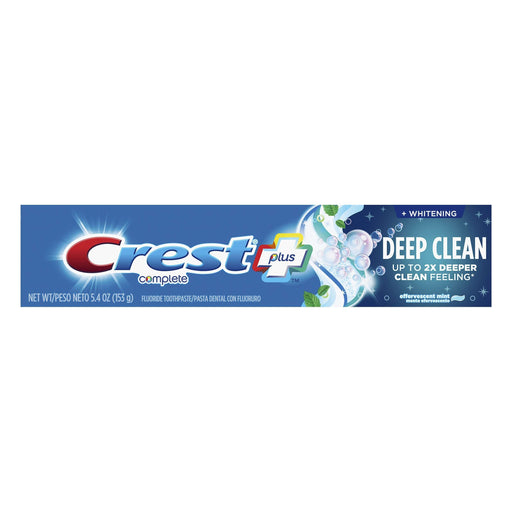 Crest Crest Complete Whitening Fluoride Toothpaste Plus Deep Clean Effervescent Mint, 5.4 Oz Toothpaste