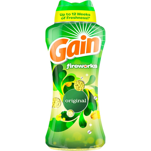 Gain Gain Fireworks In-Wash Scent Booster Beads, Original, 9.1 Oz Fabric Softeners & Dryer Sheets